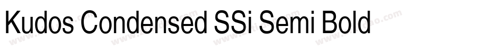 Kudos Condensed SSi Semi Bold Condensed Italic字体转换